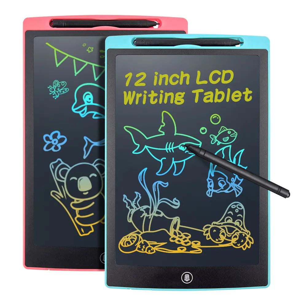 12 Inch LCD Writing Tablet, Electight Colorful Doodle Board, Eye Protection Drawing Board with Lock & Erase FUNC, Birthday Gifts and Toys for 3-8 Year Old Boys and Girls
