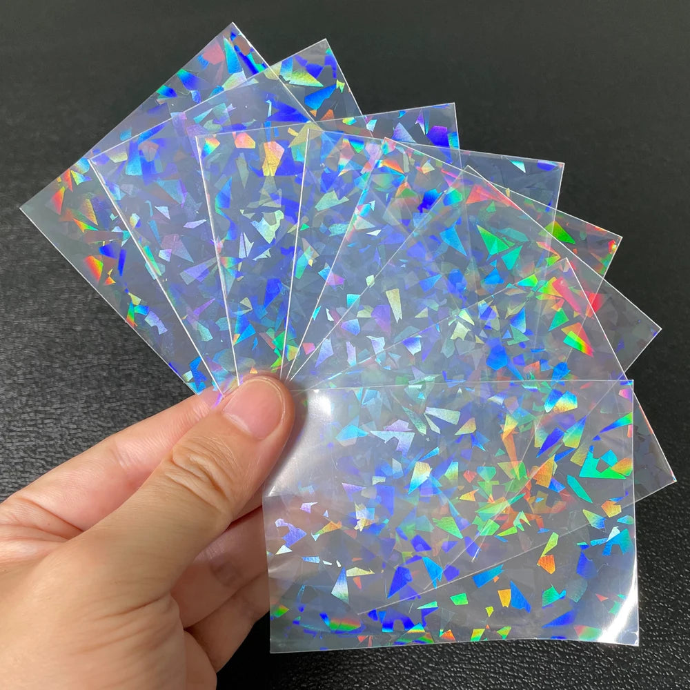 100 teile/los Herzförmige Folie Laser Top Laden TCG Karte Ärmeln YGO Brettspiel Foto Schutz Trading Karten Schild Abdeckung