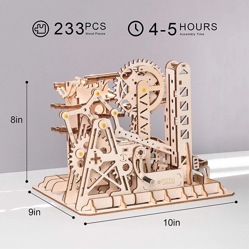 3D DIY Wooden Puzzle Roller Coaster Children&