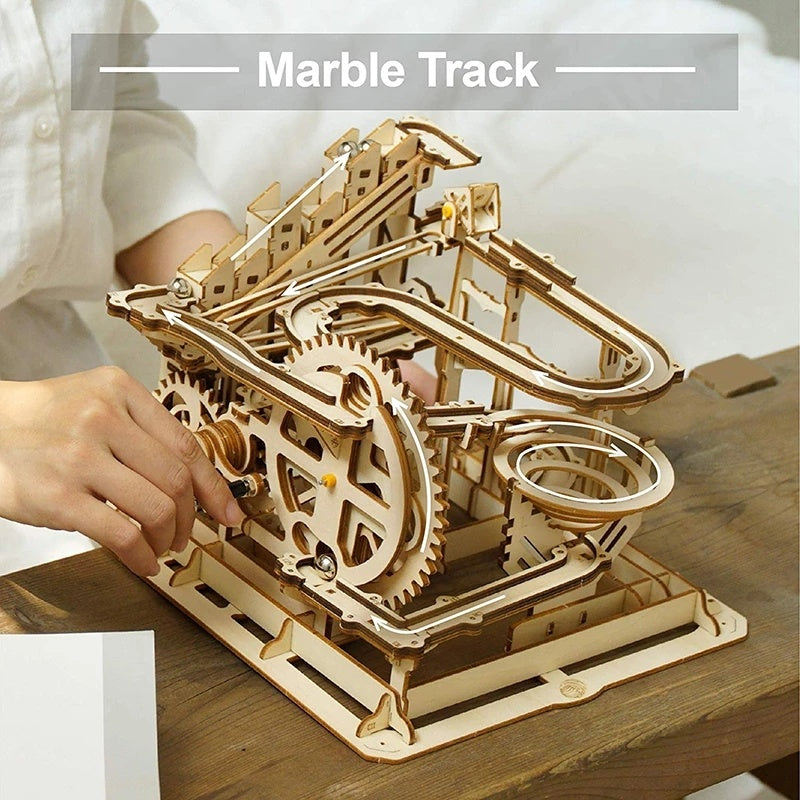 3D DIY Wooden Puzzle Roller Coaster Children&