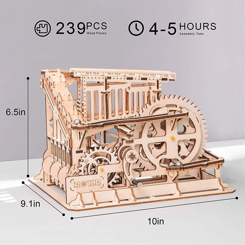 3D DIY Wooden Puzzle Roller Coaster Children&