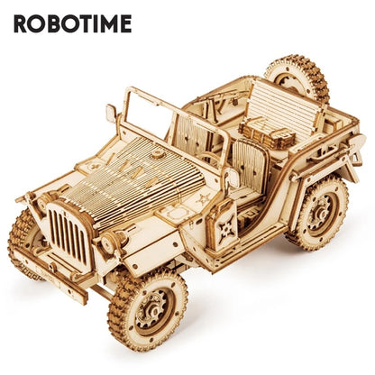 Robotime ROKR Car Model 3D Wooden Puzzle Toy Assembly Locomotive Model Building Kits for Children Kids Birthday Christmas Gift