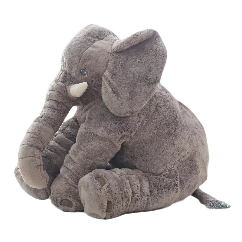 Fuzzy Large Elephant Stuffed Animal, Adventure Stuffed Elephant Pillow Toy, Brave Boy&