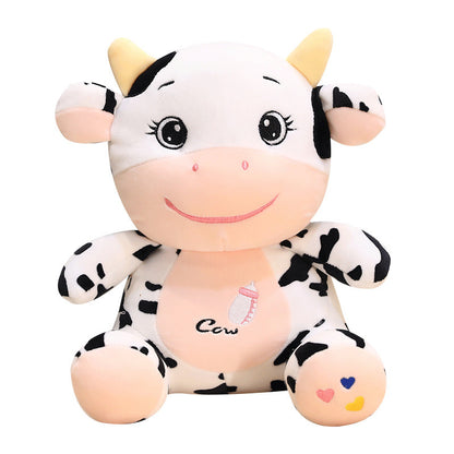 Cow Stuffed Animal Cute Soft Plush Cow Toy Cow Plush Stuffed Animal Toy for Kids，Cow Doll for Kids, Babies