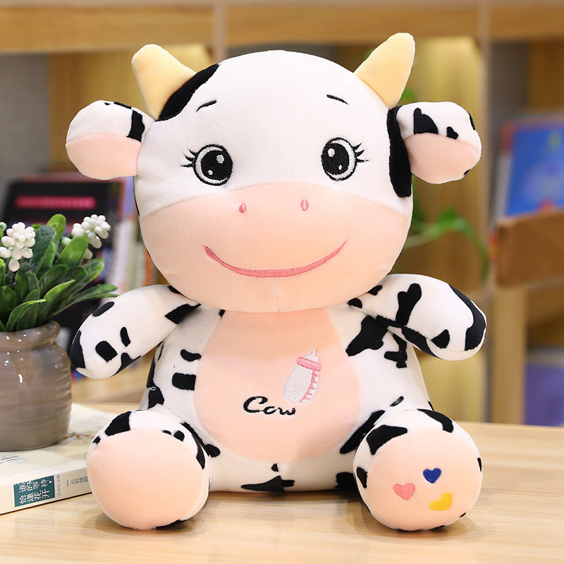 Cow Stuffed Animal Cute Soft Plush Cow Toy Cow Plush Stuffed Animal Toy for Kids，Cow Doll for Kids, Babies