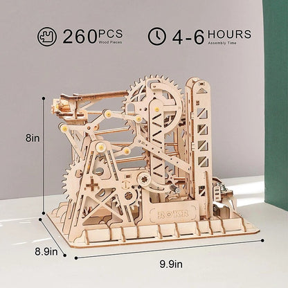 3D DIY Wooden Puzzle Roller Coaster Children&