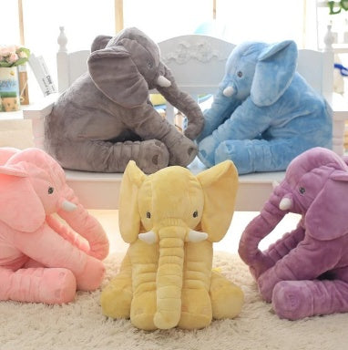 Fuzzy Large Elephant Stuffed Animal, Adventure Stuffed Elephant Pillow Toy, Brave Boy&