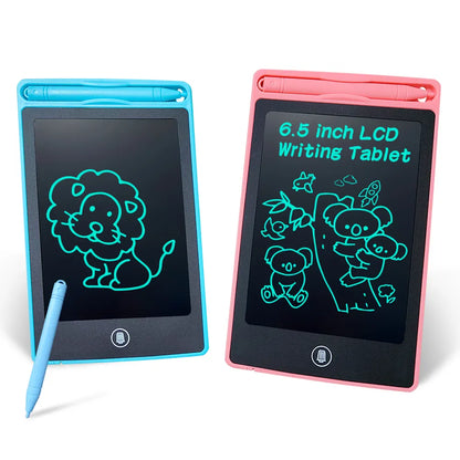 6.5 Inch Colorful Drawing Board, LCD Writing Tablet, Educational Kids Doodle Pad Drawing Board Doodle Board for Aged 3-6 Girls Boys