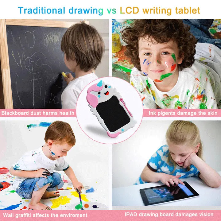 8.5inch LCD doodle board Drawing Board, Cartoon Unicorn Writing Tablet for kids