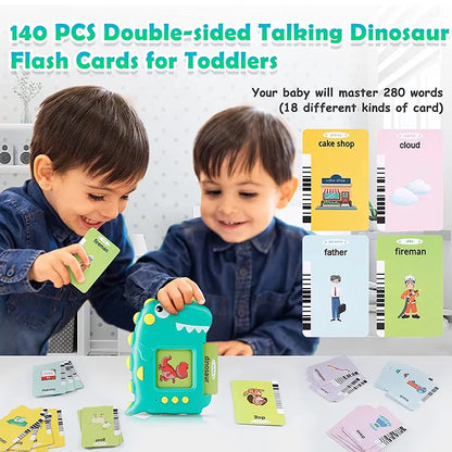 dinosaur Kids Early education talking flash cards Learning Machine Toy Learning Toy Phonics Sight Words, 224 Sight Words Speech Therapy Materials