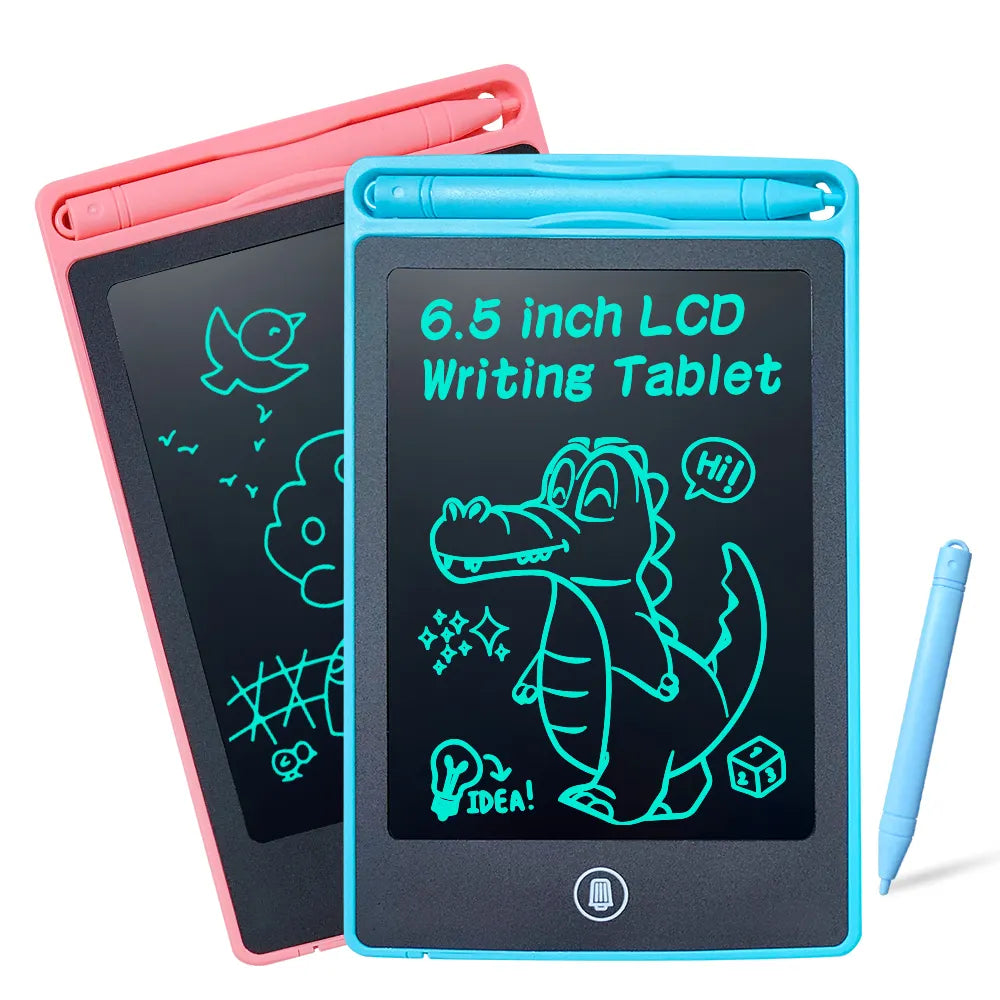 6.5 Inch Colorful Drawing Board, LCD Writing Tablet, Educational Kids Doodle Pad Drawing Board Doodle Board for Aged 3-6 Girls Boys