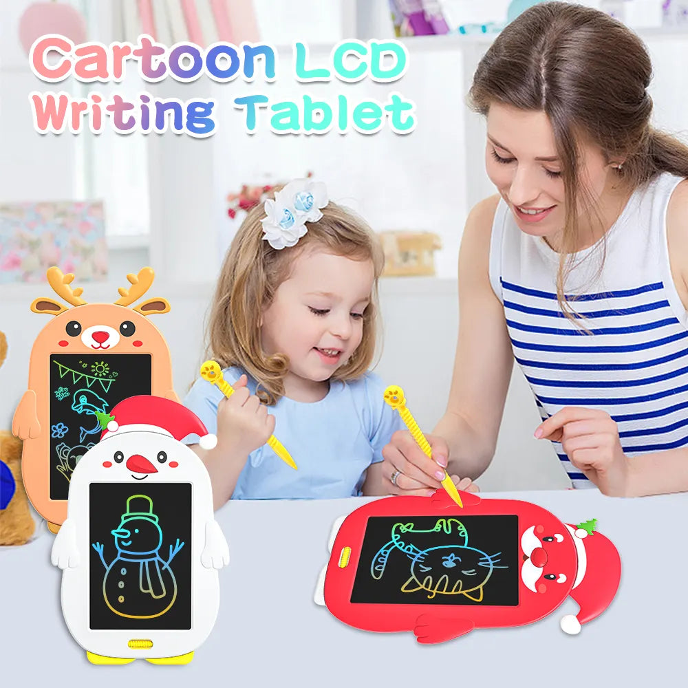 8.5inch Christmas series lcd writing tablet drawing toys doodle pad digital Drawing board for Kids, Santa Claus, reindeer, Snowman