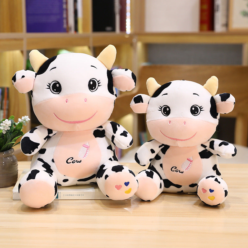 Cow Stuffed Animal Cute Soft Plush Cow Toy Cow Plush Stuffed Animal Toy for Kids，Cow Doll for Kids, Babies