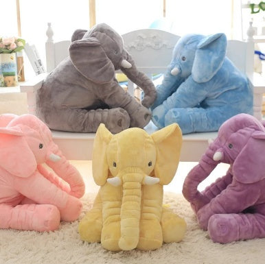 Fuzzy Large Elephant Stuffed Animal, Adventure Stuffed Elephant Pillow Toy, Brave Boy&