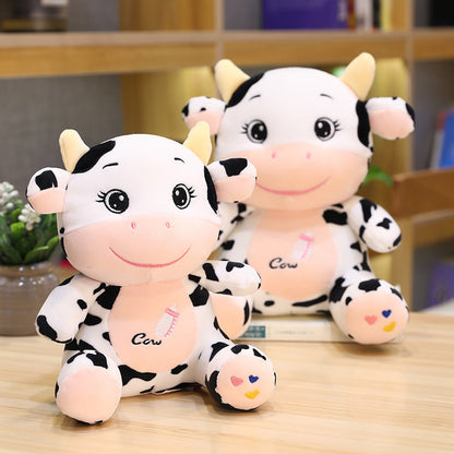 Cow Stuffed Animal Cute Soft Plush Cow Toy Cow Plush Stuffed Animal Toy for Kids，Cow Doll for Kids, Babies