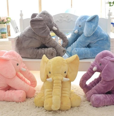 Fuzzy Large Elephant Stuffed Animal, Adventure Stuffed Elephant Pillow Toy, Brave Boy&