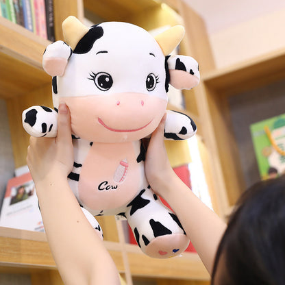 Cow Stuffed Animal Cute Soft Plush Cow Toy Cow Plush Stuffed Animal Toy for Kids，Cow Doll for Kids, Babies